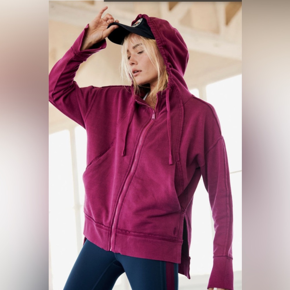 Free People Movement Only One Oversized Zip-Up Hoodie Women’s Size XS